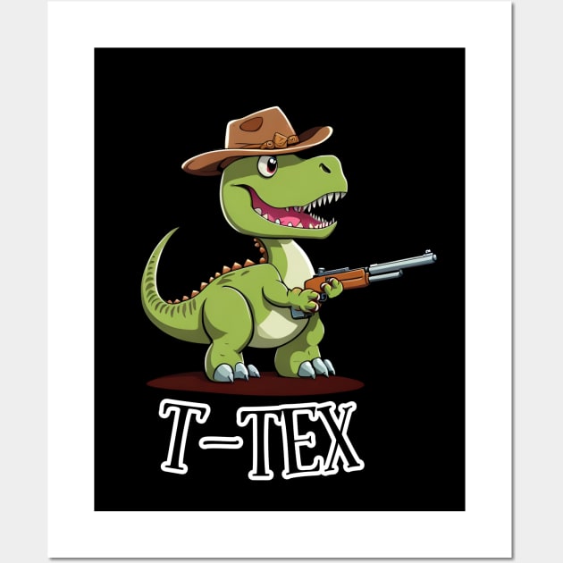 T-Rex Dinosaur Pun Wall Art by MordaxFurittus